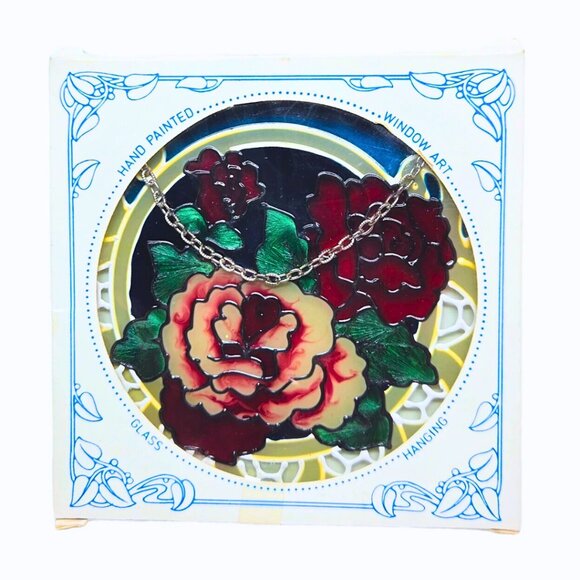 June Rose Suncatcher Designed Stained Glass - Picture 2 of 4